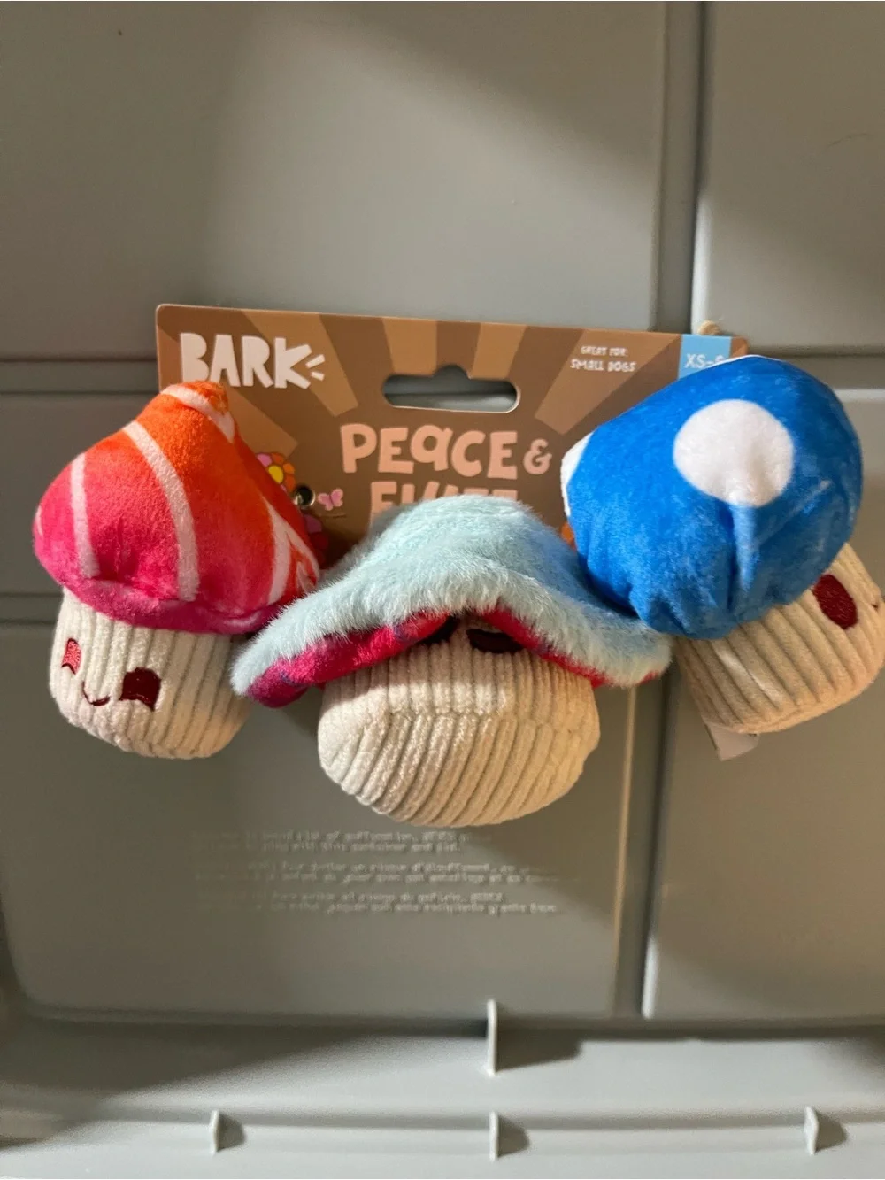 Bark Great Outdoors Plush Dog Toy Set - Blue, Yellow & Red, NWT